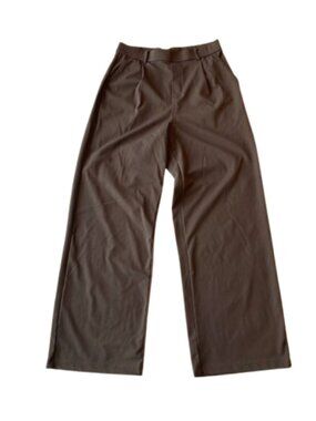 Halara Flex High Waist Pocket Dress Pants Trousers Womens Medium Tall Brown